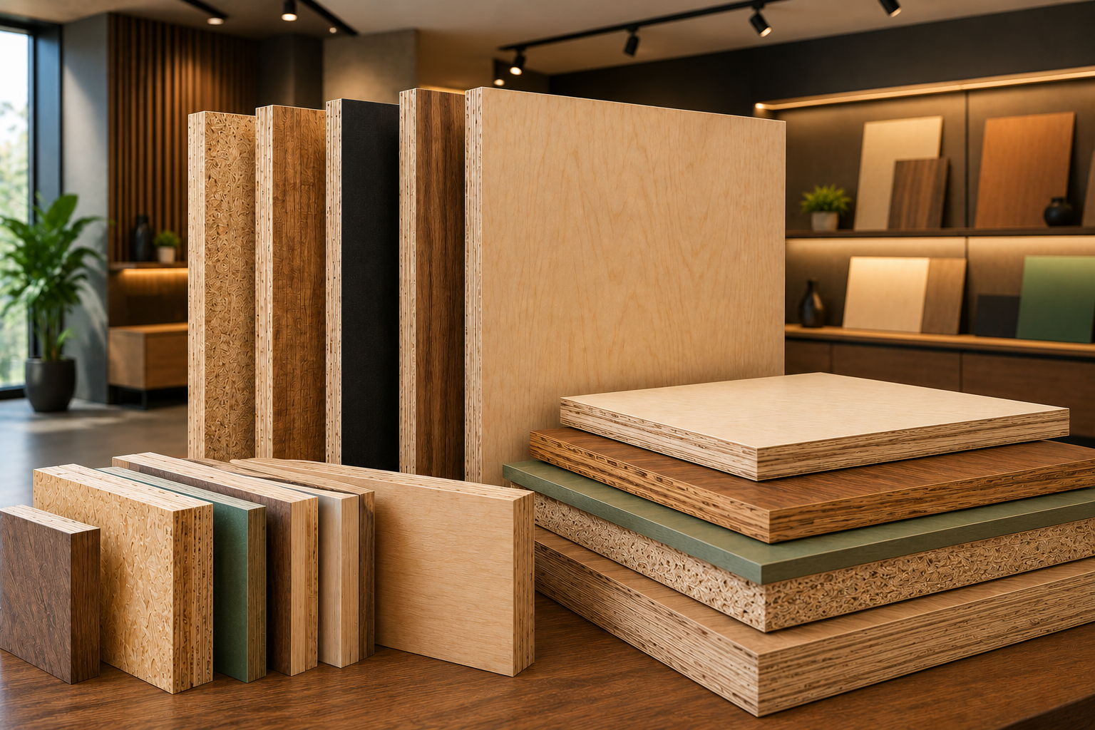 Stacked plywood and wood board texture